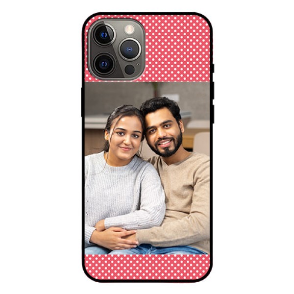 Iphone 12 Pro Max Custom Glass Phone Case - White Dotted Design Iphone 12 Pro Max Custom Glass Phone Case - White Dotted Design