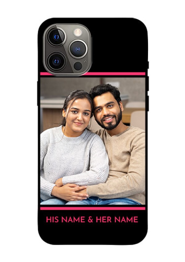 Iphone 12 Pro Max Custom Glass Mobile Case  - with Add Text Design