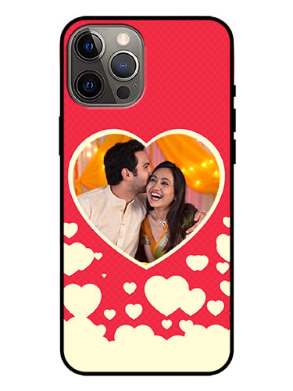 Custom Iphone 12 Pro Max Custom Glass Mobile Case  - Love Symbols Phone Cover Design