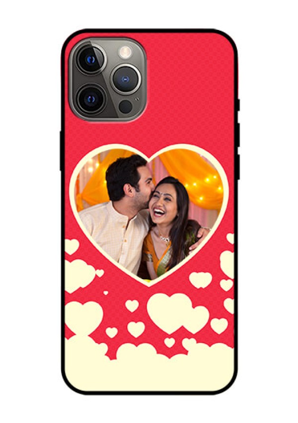 Iphone 12 Pro Max Custom Glass Mobile Case  - Love Symbols Phone Cover Design