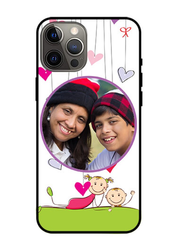 Iphone 12 Pro Max Photo Printing on Glass Case  - Cute Kids Phone Case Design