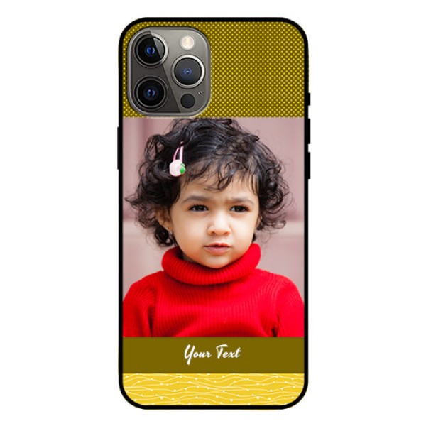 Iphone 12 Pro Max Custom Glass Phone Case  - Simple Green Color Design