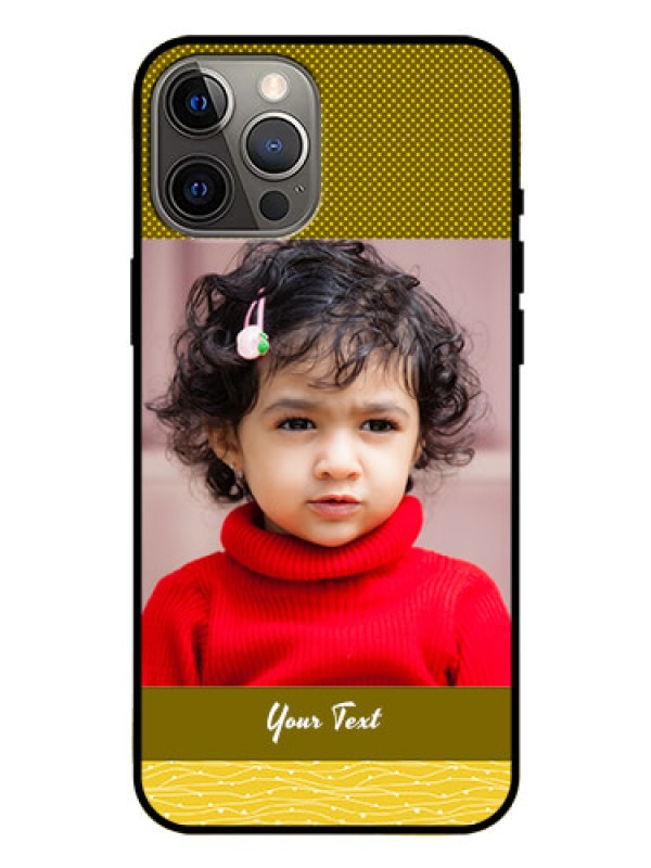Custom Iphone 12 Pro Max Custom Glass Phone Case  - Simple Green Color Design