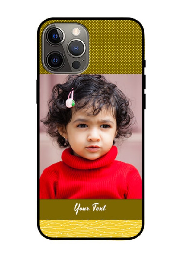 Iphone 12 Pro Max Custom Glass Phone Case  - Simple Green Color Design