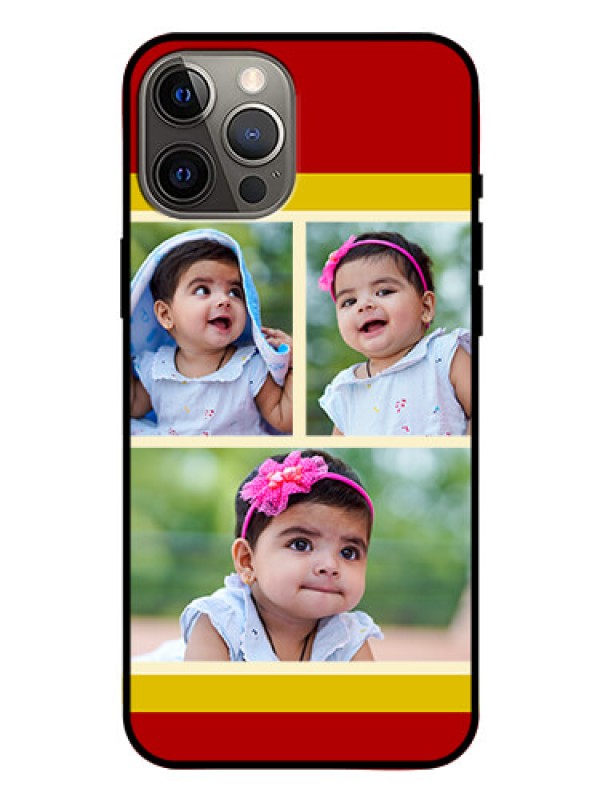 Custom Iphone 12 Pro Max Custom Glass Mobile Case  - Multiple Pic Upload Design