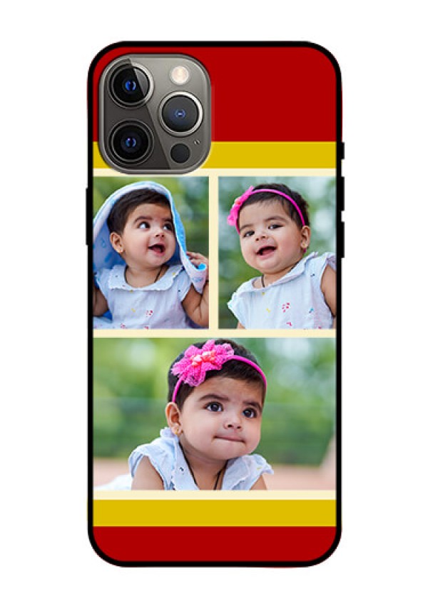 Iphone 12 Pro Max Custom Glass Mobile Case  - Multiple Pic Upload Design