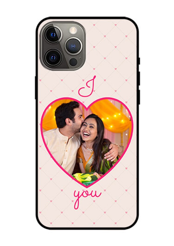 Iphone 12 Pro Max Custom Glass Mobile Case  - Heart Shape Design