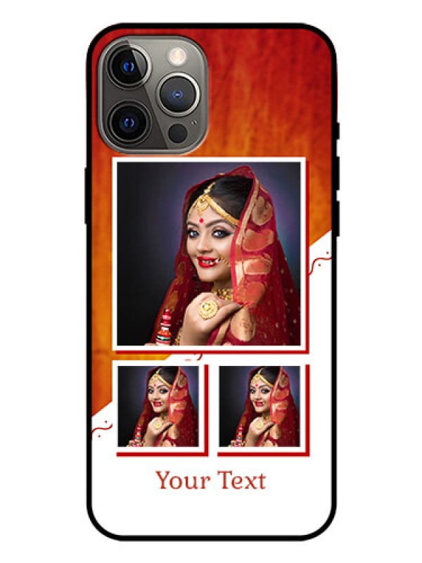 Custom Iphone 12 Pro Max Custom Glass Phone Case  - Wedding Memories Design  