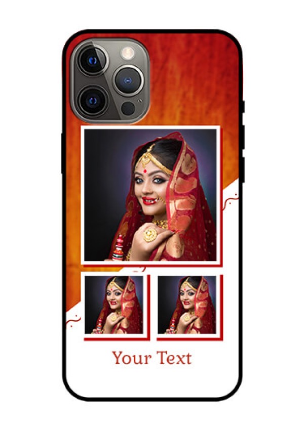 Iphone 12 Pro Max Custom Glass Phone Case  - Wedding Memories Design  