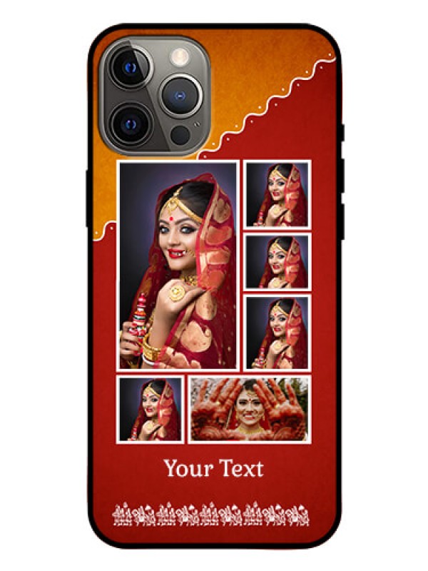 Custom Iphone 12 Pro Max Personalized Glass Phone Case  - Wedding Pic Upload Design