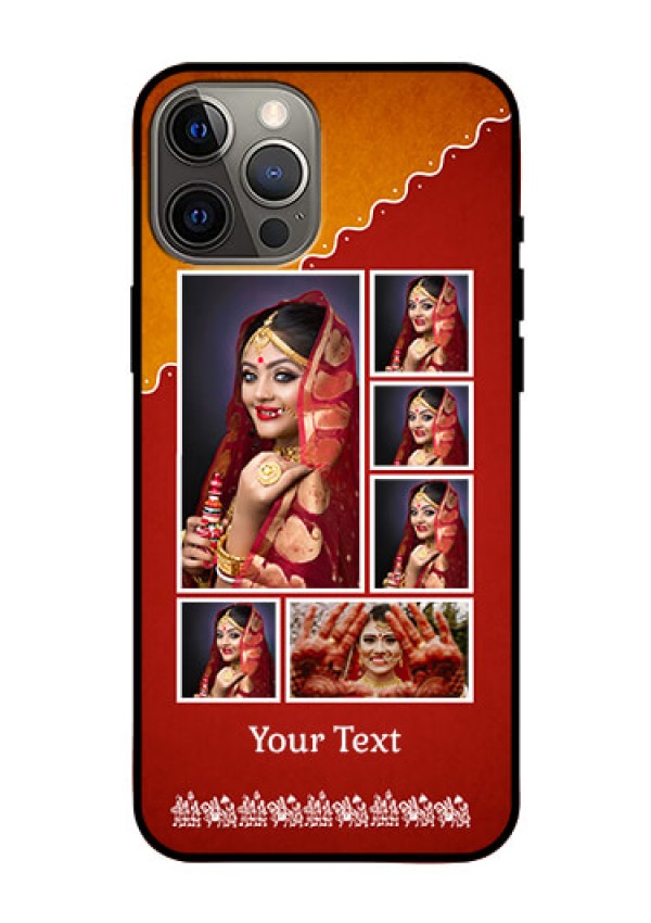 Iphone 12 Pro Max Personalized Glass Phone Case  - Wedding Pic Upload Design