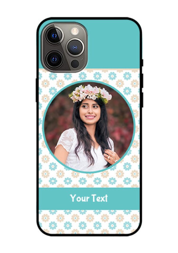 Iphone 12 Pro Max Custom Glass Mobile Case  - Beautiful Flowers Design