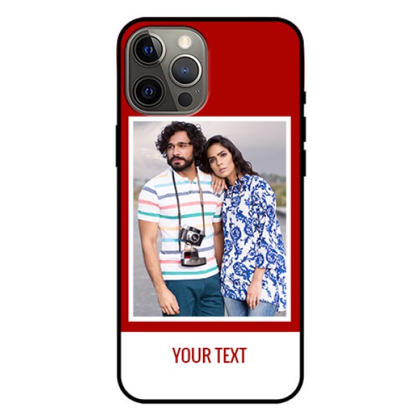 Iphone 12 Pro Max Personalized Glass Phone Case - Simple Red Color Design Iphone 12 Pro Max Personalized Glass Phone Case - Simple Red Color Design
