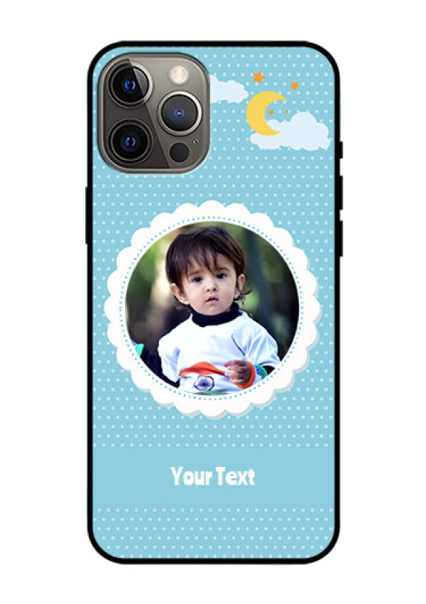 Iphone 12 Pro Max Personalised Glass Phone Case  - Violet Pattern Design