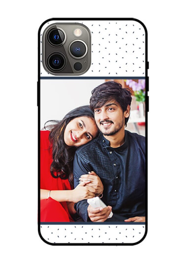 Iphone 12 Pro Max Personalized Glass Phone Case  - Premium Dot Design