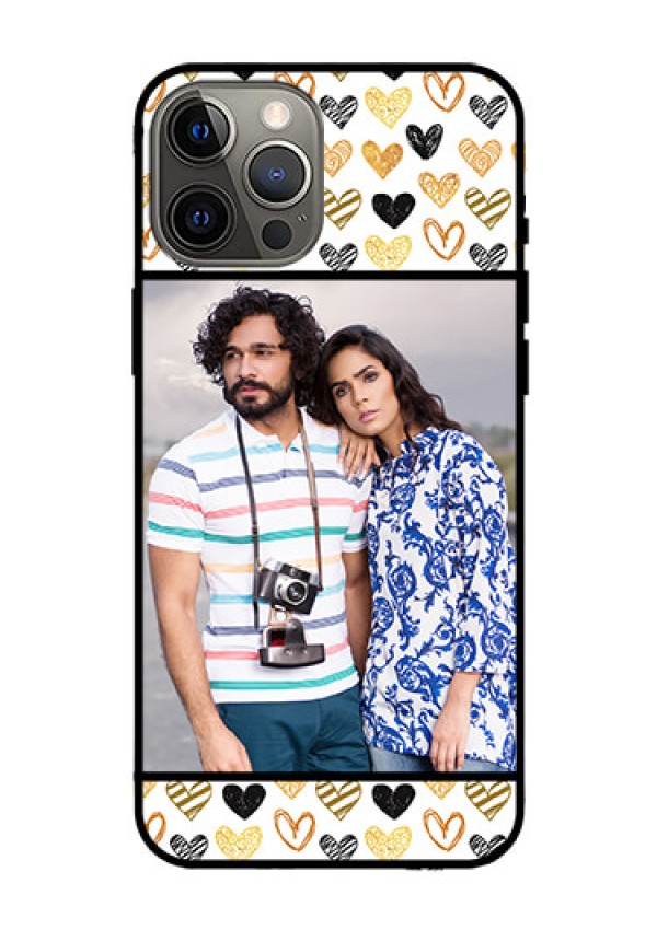 Iphone 12 Pro Max Photo Printing on Glass Case  - Love Symbol Design