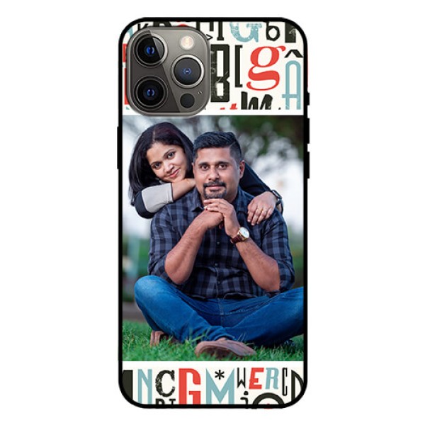 Iphone 12 Pro Max Personalized Glass Phone Case  - Alphabet Design
