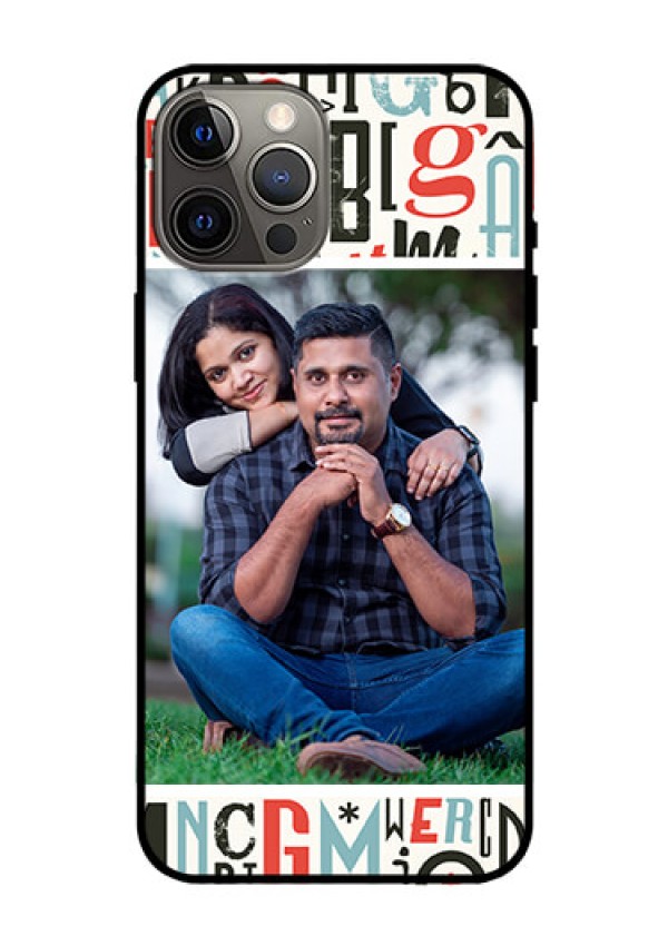 Iphone 12 Pro Max Personalized Glass Phone Case  - Alphabet Design
