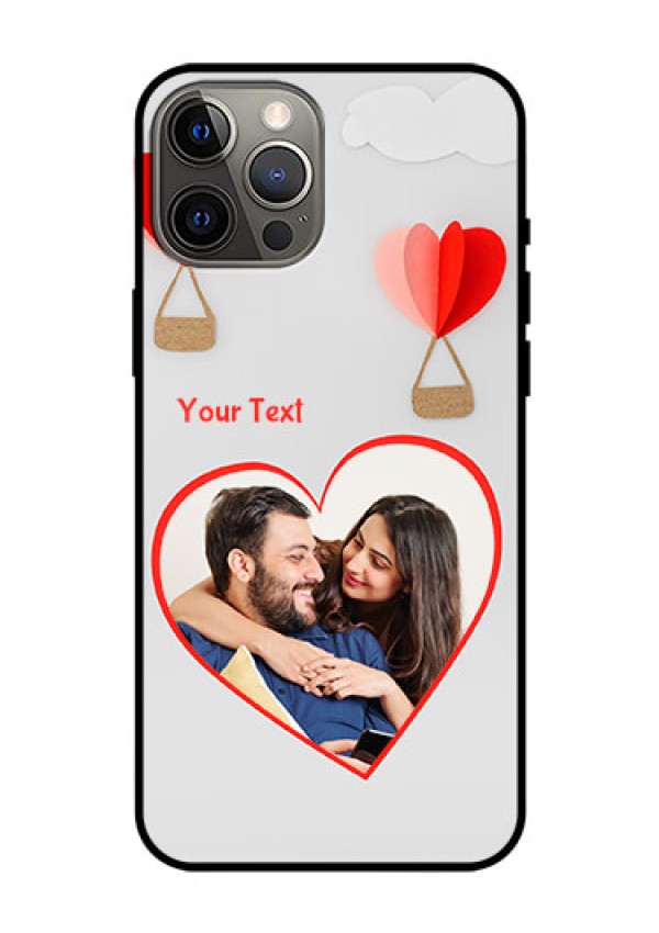 Iphone 12 Pro Max Custom Glass Mobile Case  - Parachute Love Design