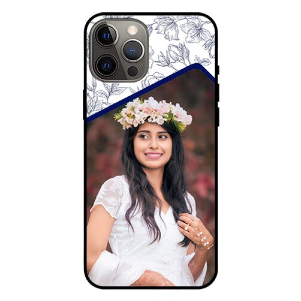 Iphone 12 Pro Max Personalized Glass Phone Case  - Premium Floral Design