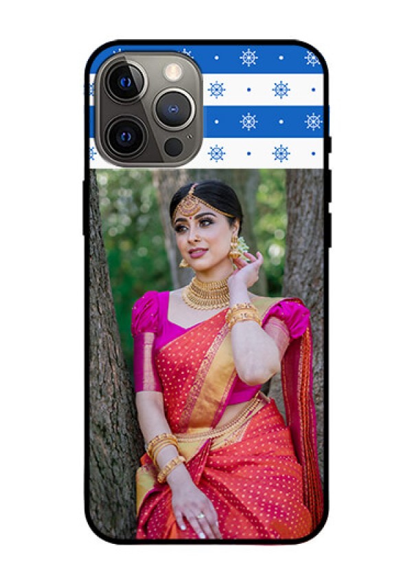 Iphone 12 Pro Max Photo Printing on Glass Case  - Snow Pattern Design