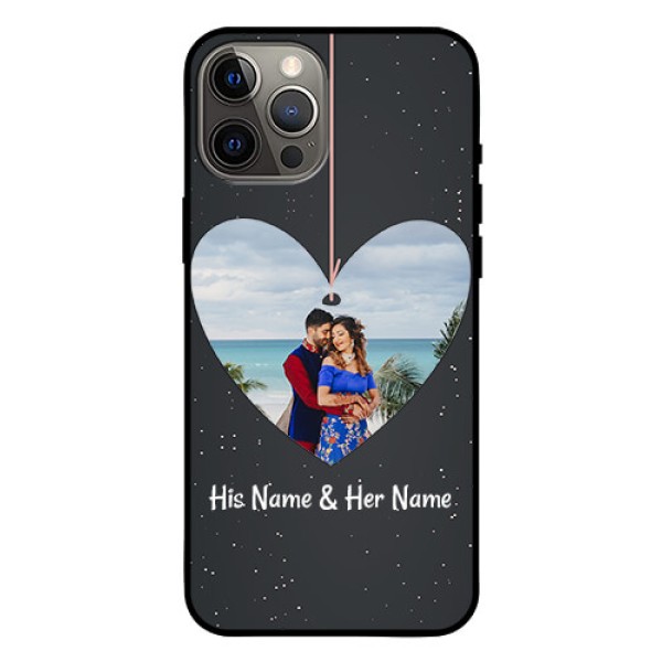 Iphone 12 Pro Max Custom Glass Phone Case  - Hanging Heart Design