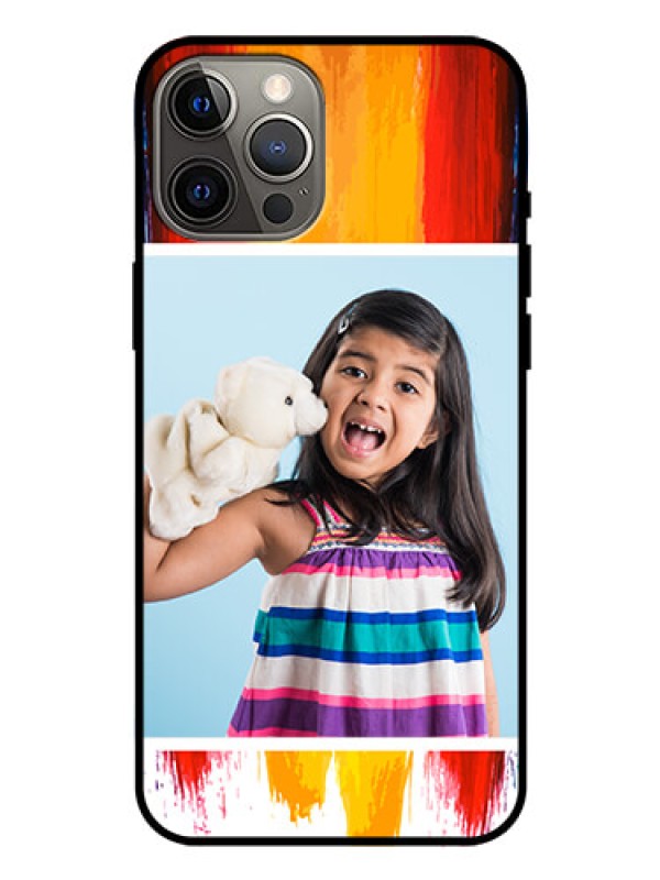 Custom Iphone 12 Pro Max Personalized Glass Phone Case  - Multi Color Design