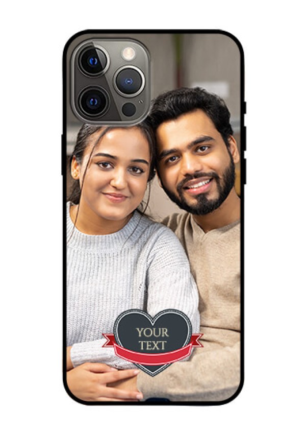 Iphone 12 Pro Max Custom Glass Phone Case  - Just Married Couple Design