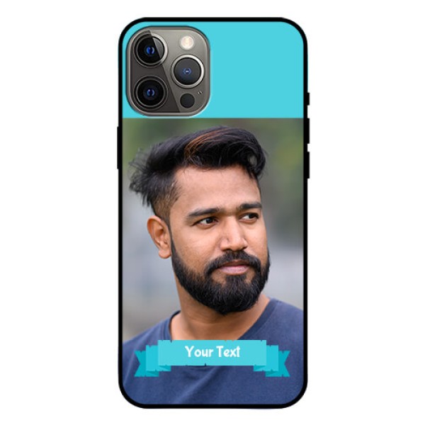 Iphone 12 Pro Max Personalized Glass Phone Case - Simple Blue Color Design Iphone 12 Pro Max Personalized Glass Phone Case - Simple Blue Color Design
