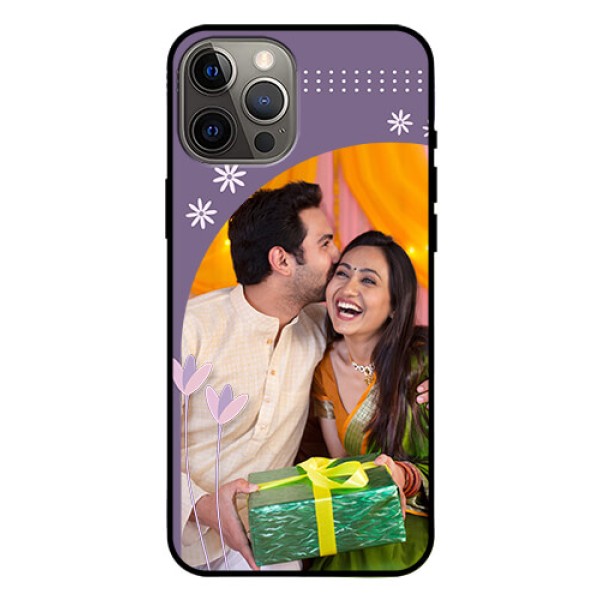 Iphone 12 Pro Max Custom Glass Mobile Case  - Lavender flowers design 