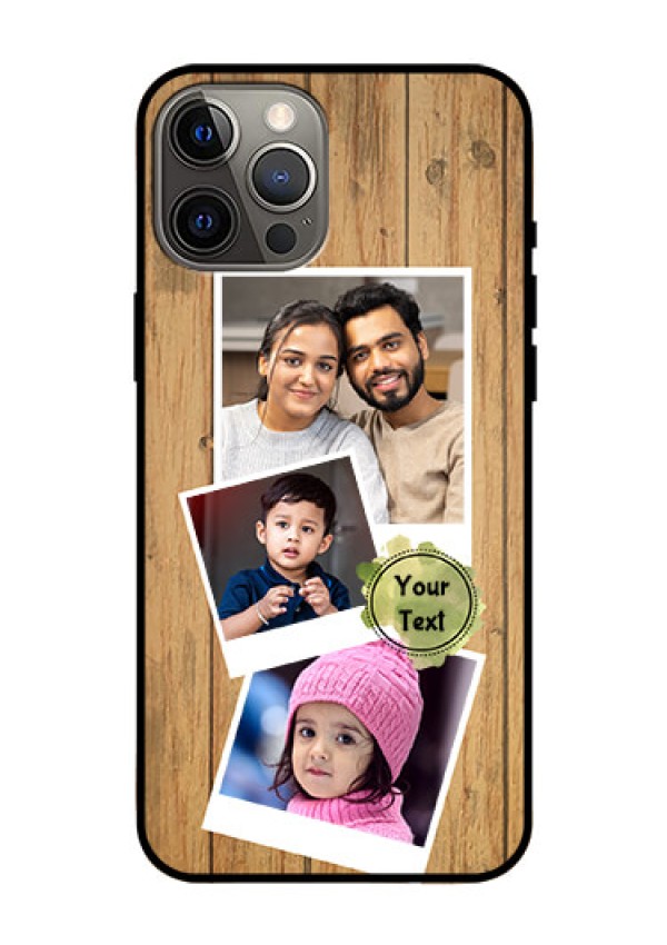Iphone 12 Pro Max Custom Glass Phone Case  - Wooden Texture Design