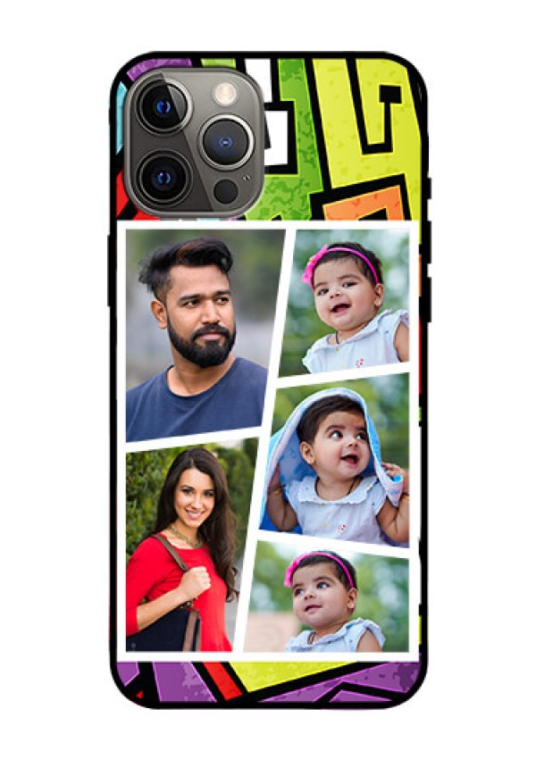 Iphone 12 Pro Max Custom Glass Phone Case  - Graffiti pattern Design