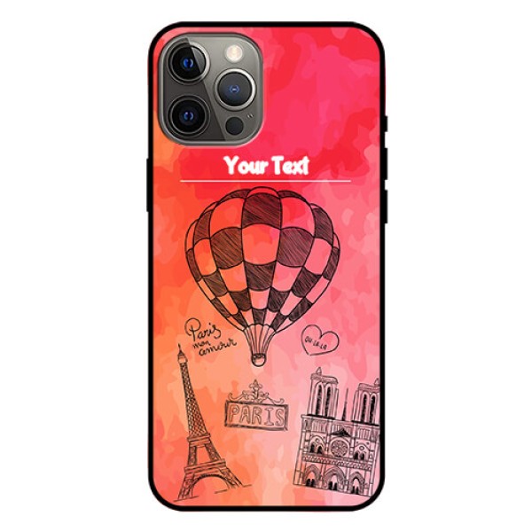 Iphone 12 Pro Max Custom Glass Phone Case  - Paris Theme Design