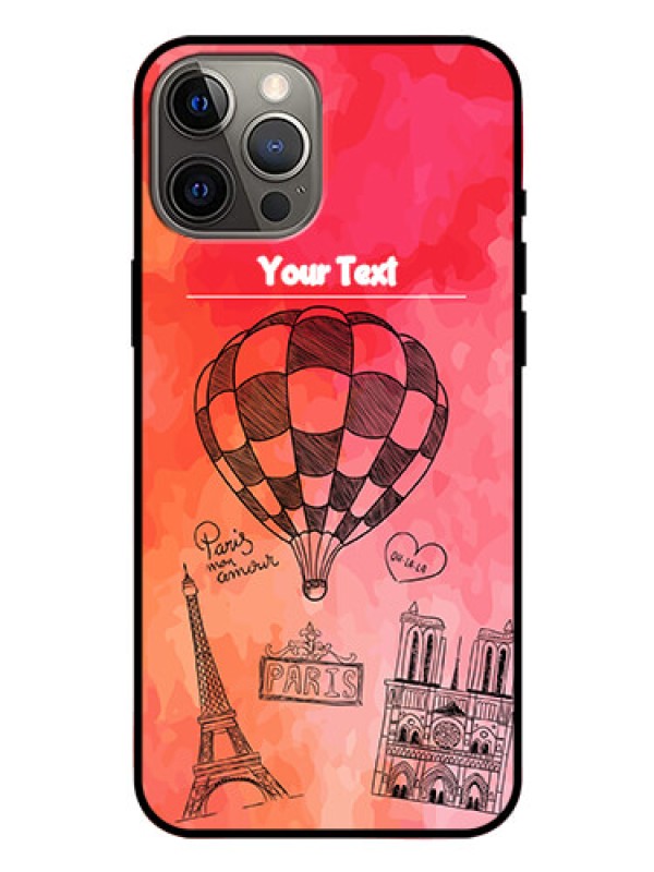 Custom Iphone 12 Pro Max Custom Glass Phone Case  - Paris Theme Design