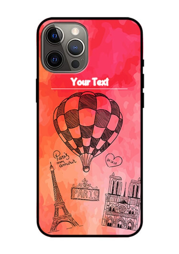 Iphone 12 Pro Max Custom Glass Phone Case  - Paris Theme Design
