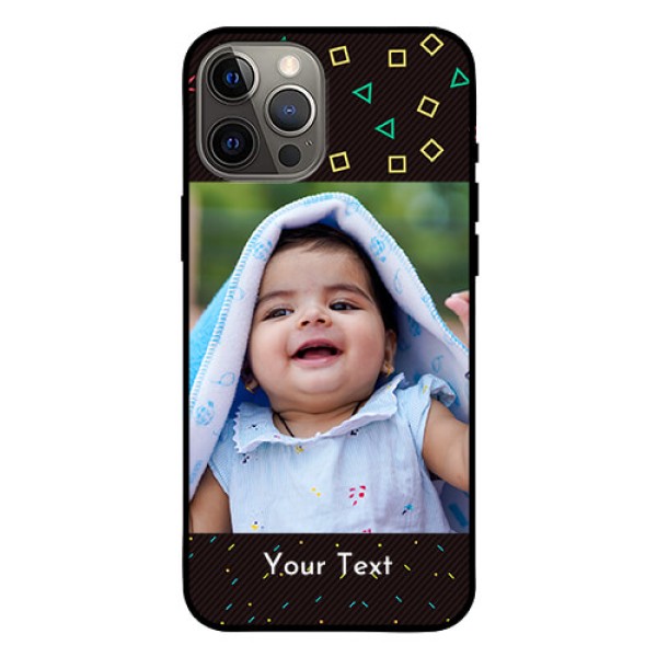 Iphone 12 Pro Max Custom Glass Phone Case - with confetti birthday design Iphone 12 Pro Max Custom Glass Phone Case - with confetti birthday design