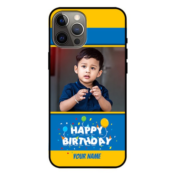 Iphone 12 Pro Max Custom Glass Mobile Case  - Birthday Wishes Design