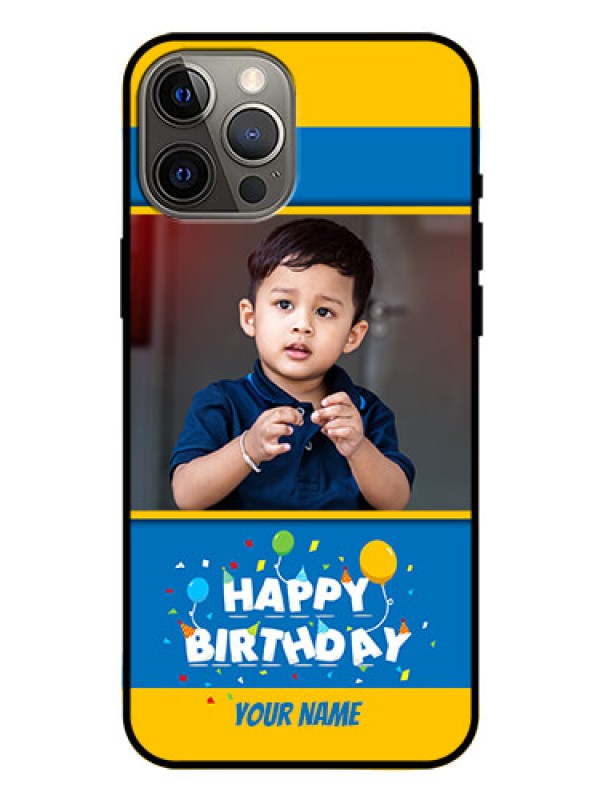 Custom Iphone 12 Pro Max Custom Glass Mobile Case  - Birthday Wishes Design