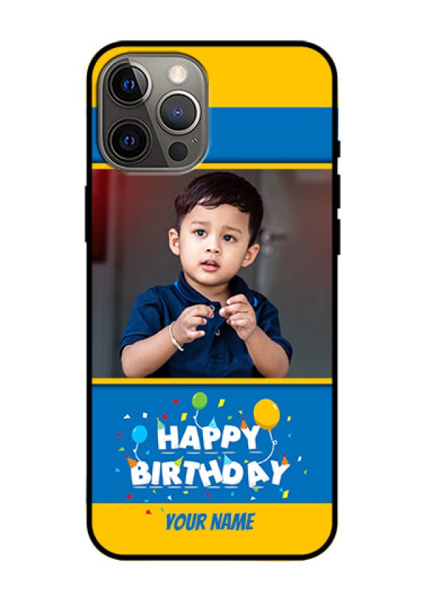 Iphone 12 Pro Max Custom Glass Mobile Case  - Birthday Wishes Design