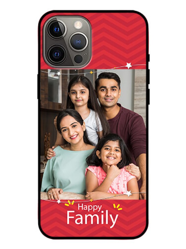 Custom Iphone 12 Pro Max Personalized Glass Phone Case  - Happy Family Design