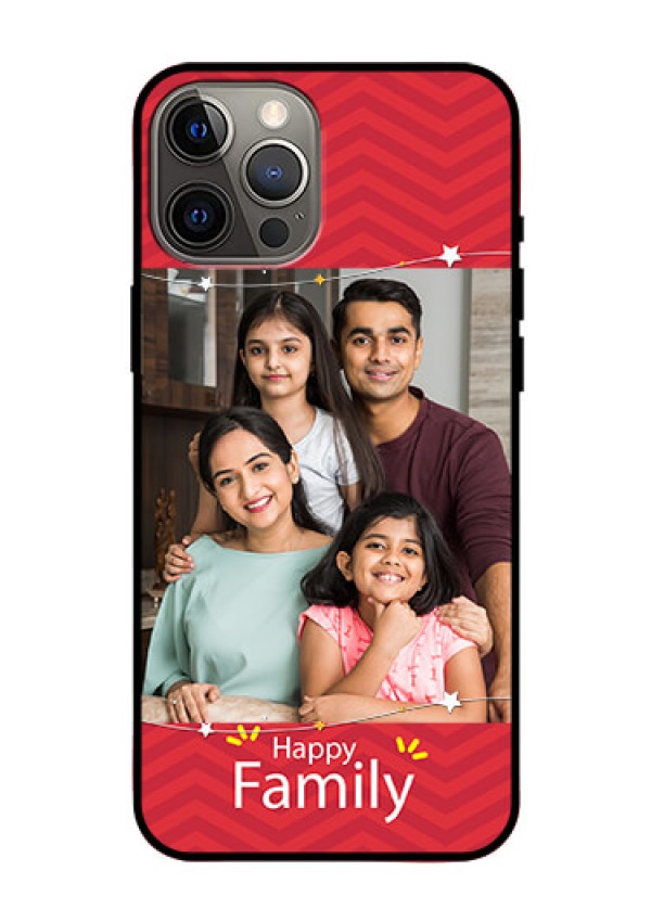 Iphone 12 Pro Max Personalized Glass Phone Case  - Happy Family Design