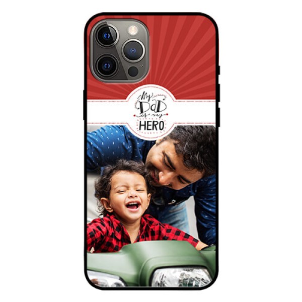 Iphone 12 Pro Max Photo Printing on Glass Case  - My Dad Hero Design