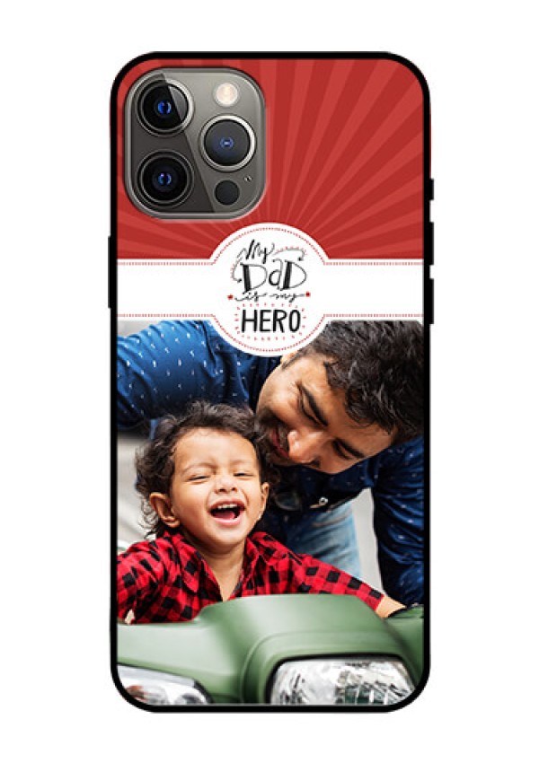 Iphone 12 Pro Max Photo Printing on Glass Case  - My Dad Hero Design
