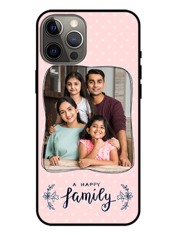 Custom Iphone 12 Pro Max Custom Glass Phone Case  - Family with Dots Design