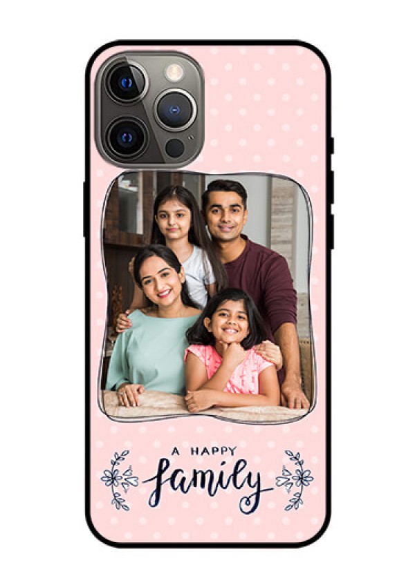 Iphone 12 Pro Max Custom Glass Phone Case  - Family with Dots Design