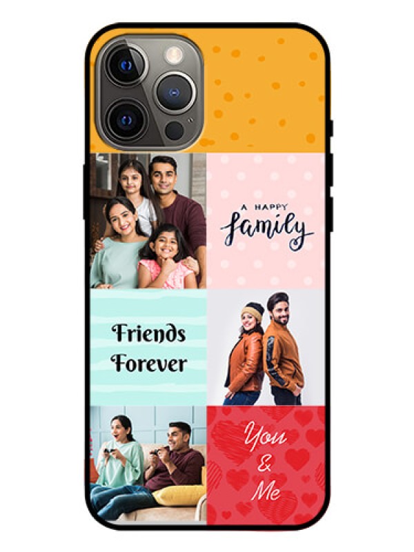 Custom Iphone 12 Pro Max Personalized Glass Phone Case  - Images with Quotes Design
