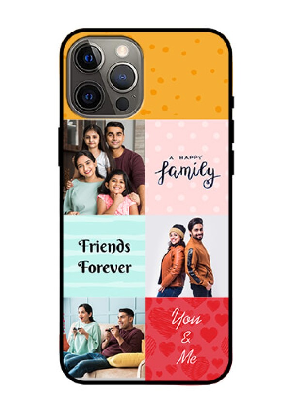 Iphone 12 Pro Max Personalized Glass Phone Case  - Images with Quotes Design