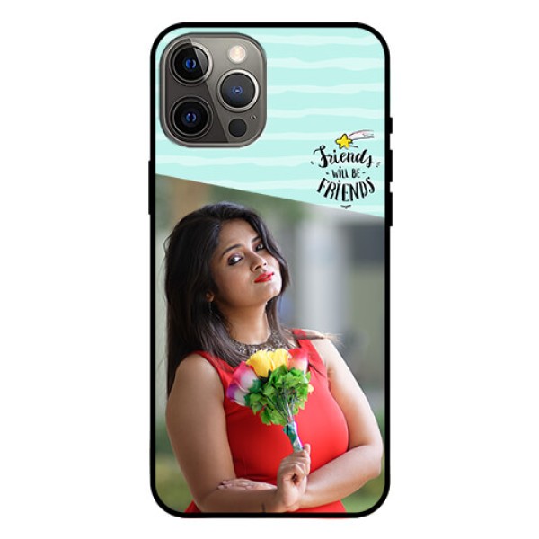 Iphone 12 Pro Max Custom Glass Phone Case  - Friends Picture Icon Design