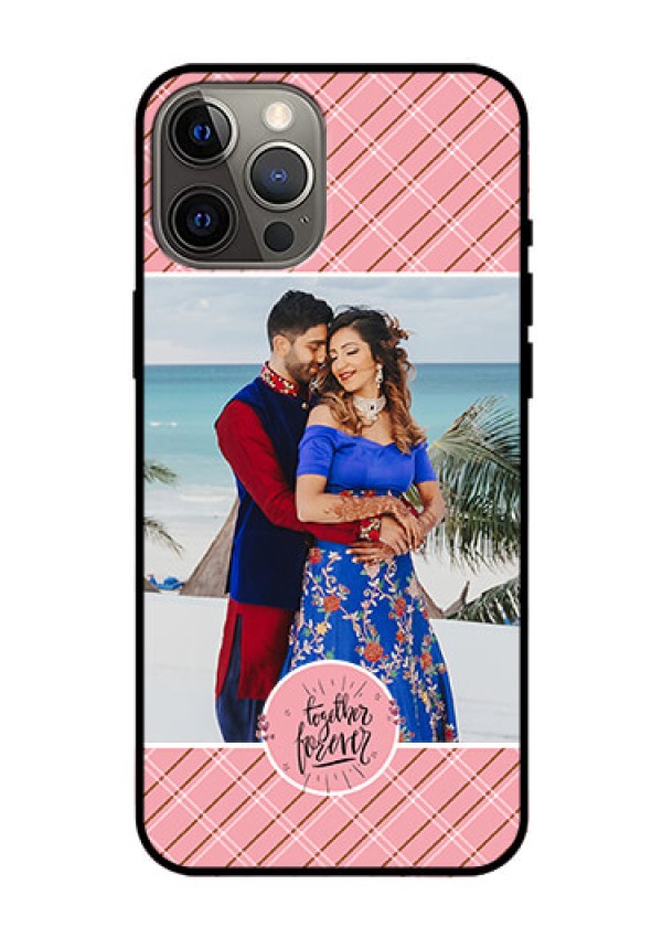 Iphone 12 Pro Max Personalized Glass Phone Case  - Together Forever Design