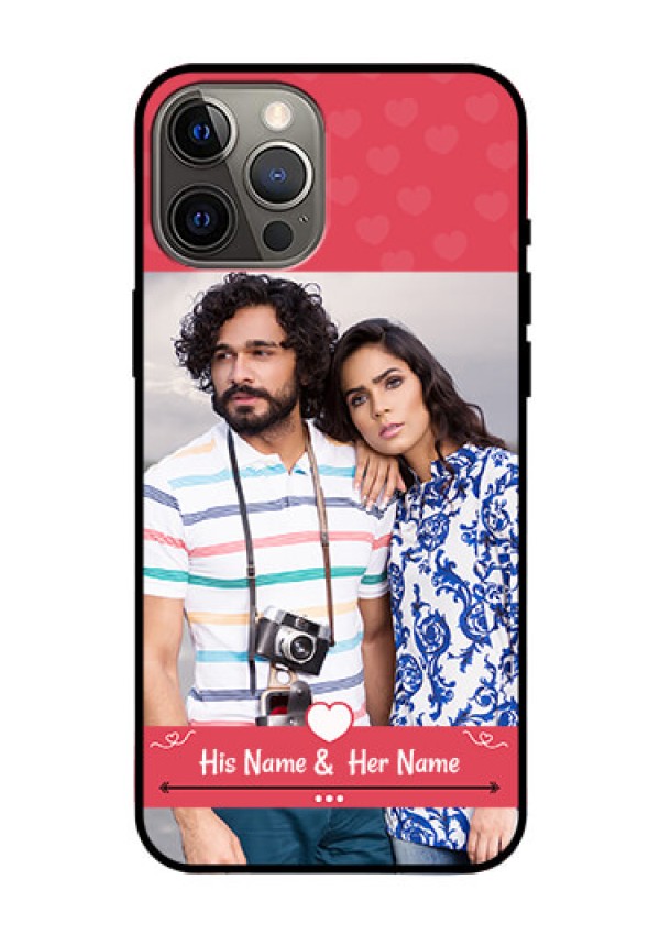 Iphone 12 Pro Max Photo Printing on Glass Case  - Simple Love Design